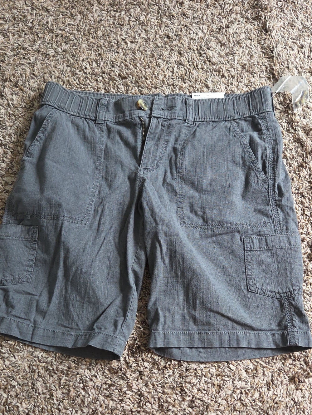 Sonoma Women's Gray Cargo Shorts with Patch Pockets